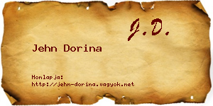 Jehn Dorina névjegykártya