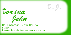 dorina jehn business card